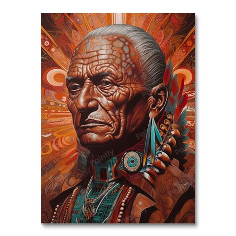 Red Indian Tribesman (Diamond Painting) Diamond Painting kit