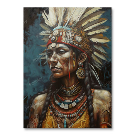 BOGO Red Indian Tribesman II (60x80cm) People Paint by Numbers kit