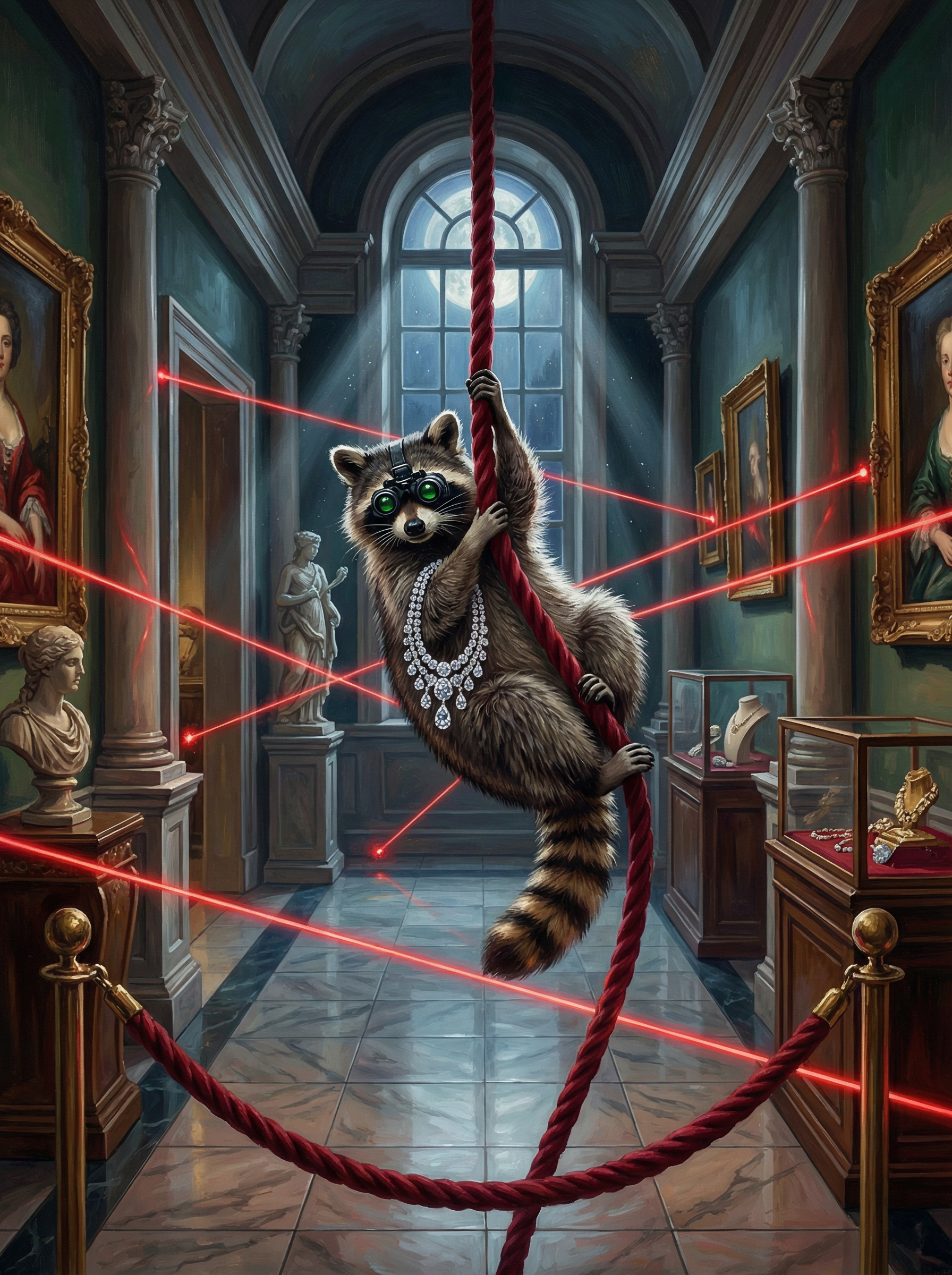 Raccoon Diamond Heist (Diamond Painting) Diamond Painting kit