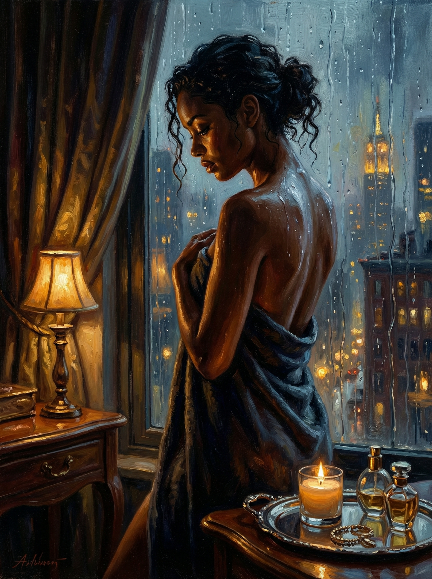 Rainy City Night (Diamond Painting)