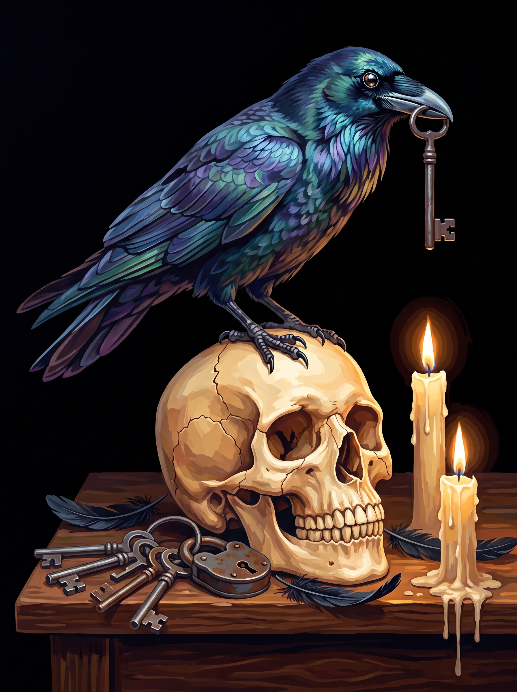 Raven on the Skull