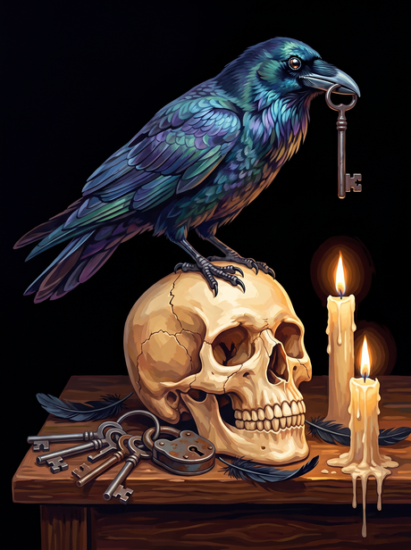 Raven on the Skull