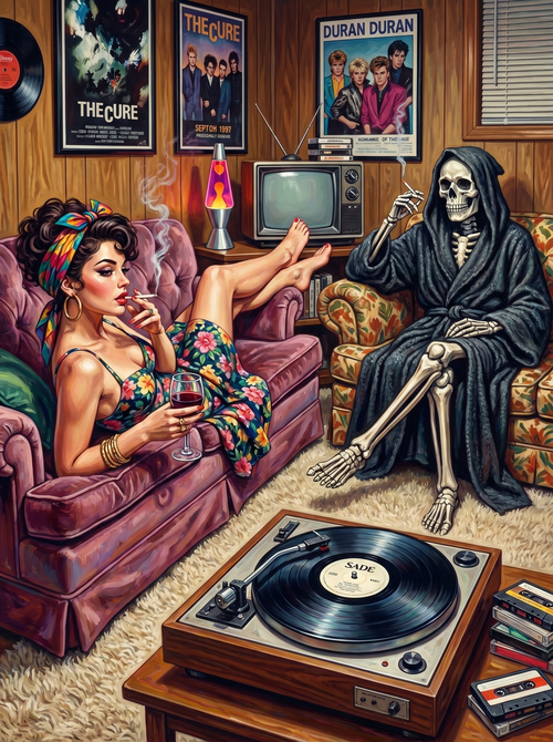 Reaper Eighties Record Room (150 Color Diamond Painting)