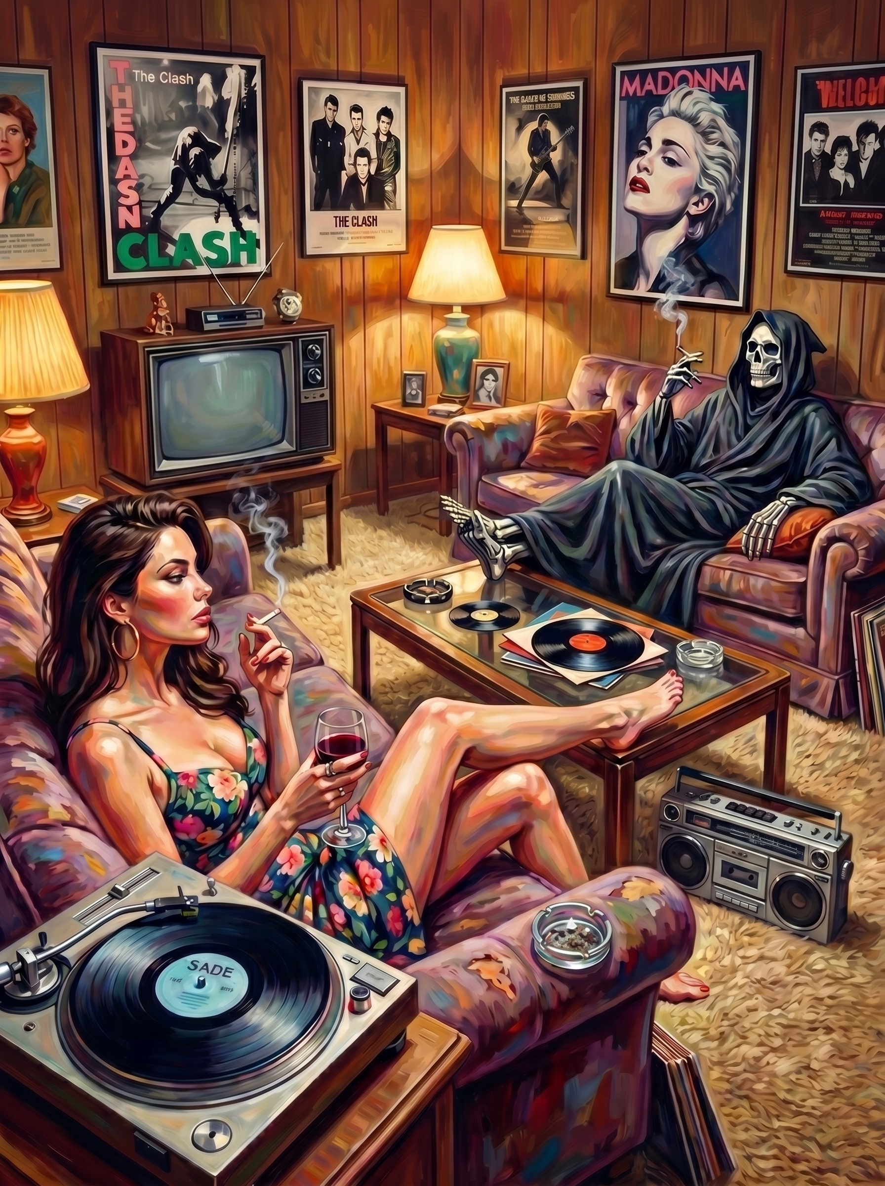 Reaper Punk Poster Living Room (150 Color Diamond Painting)