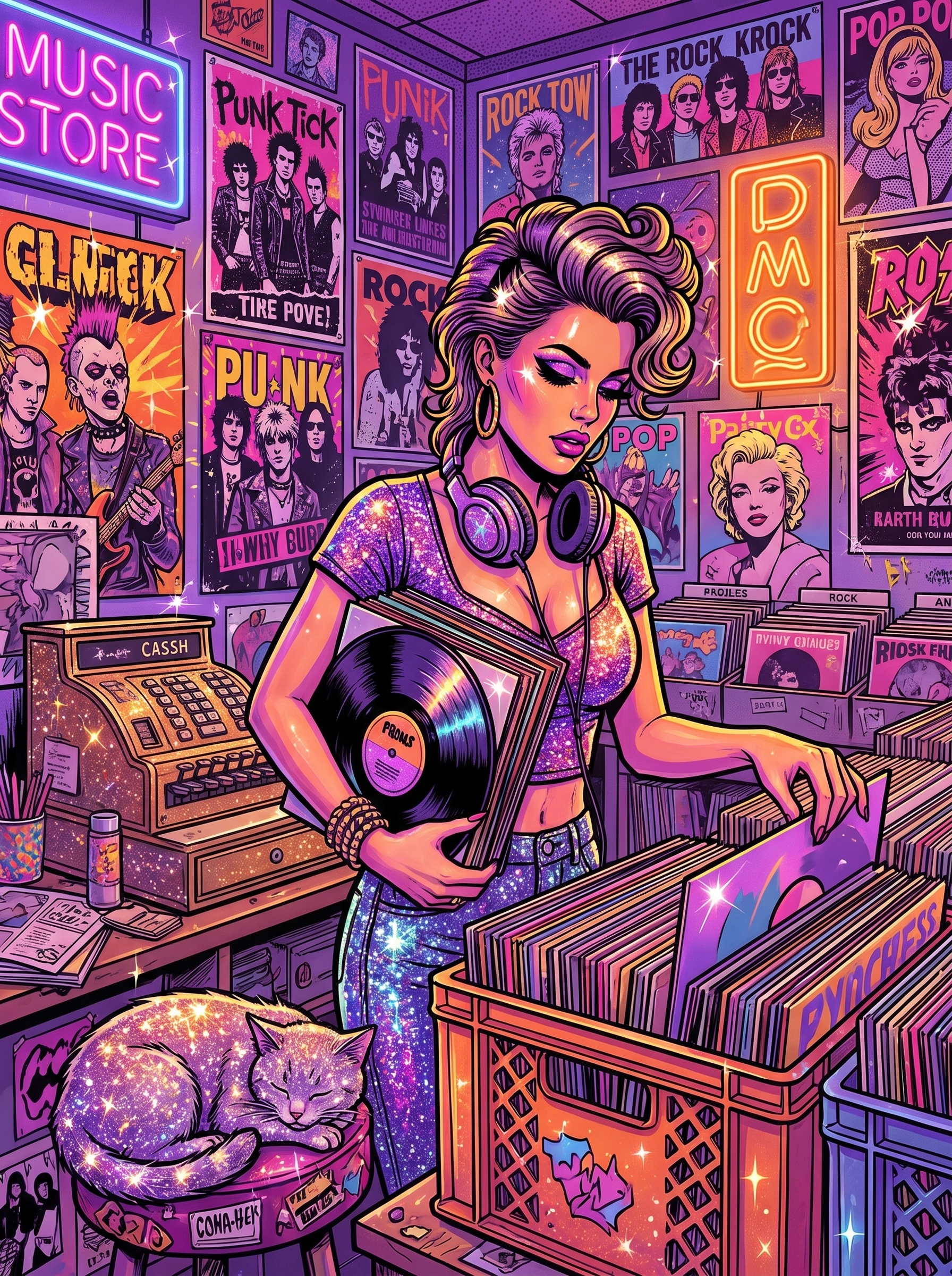 Crate Digging in Neon