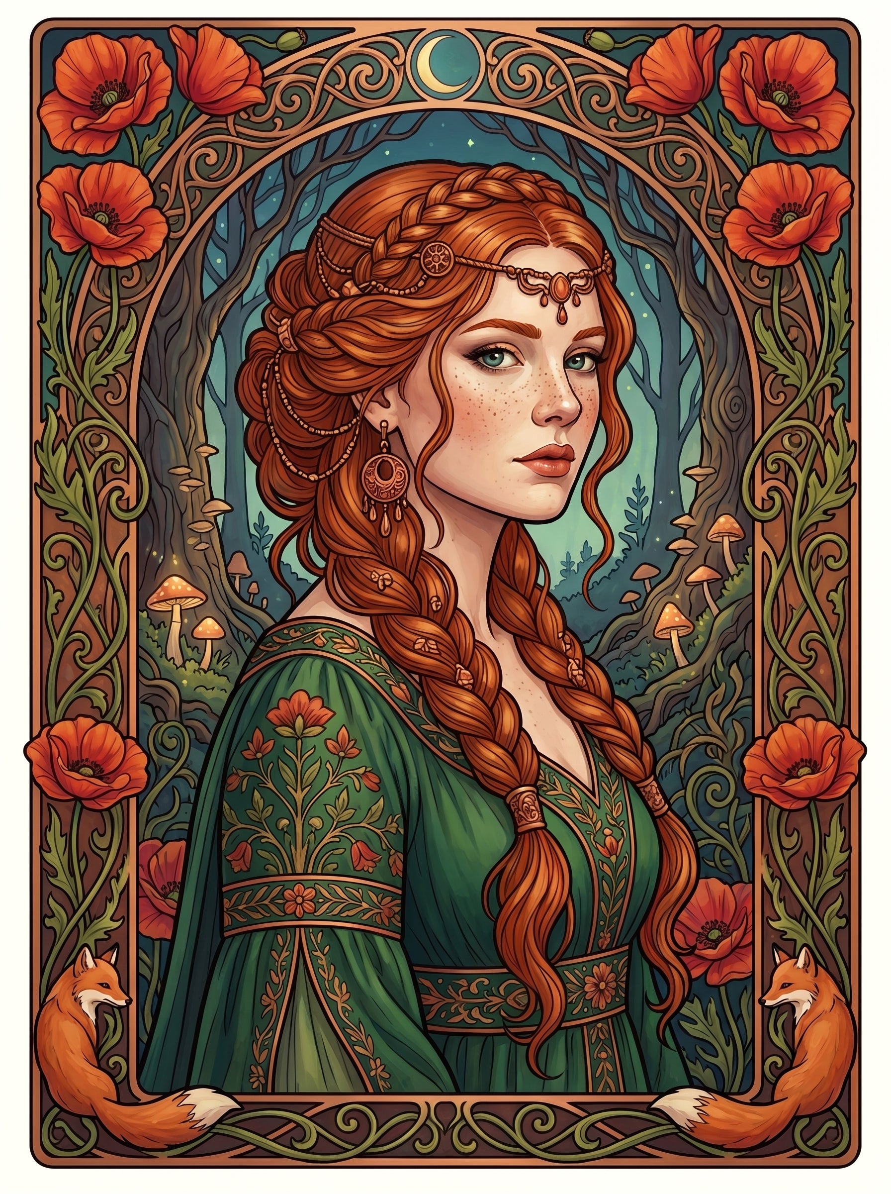 Red Poppy Maiden (80 Colors)