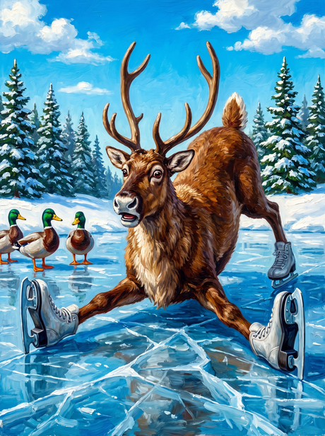 Reindeer on Skates