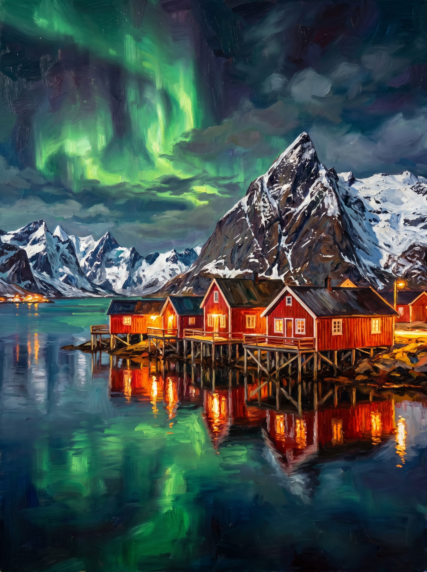 Reine Lofoten Night (150 Color Diamond Painting)