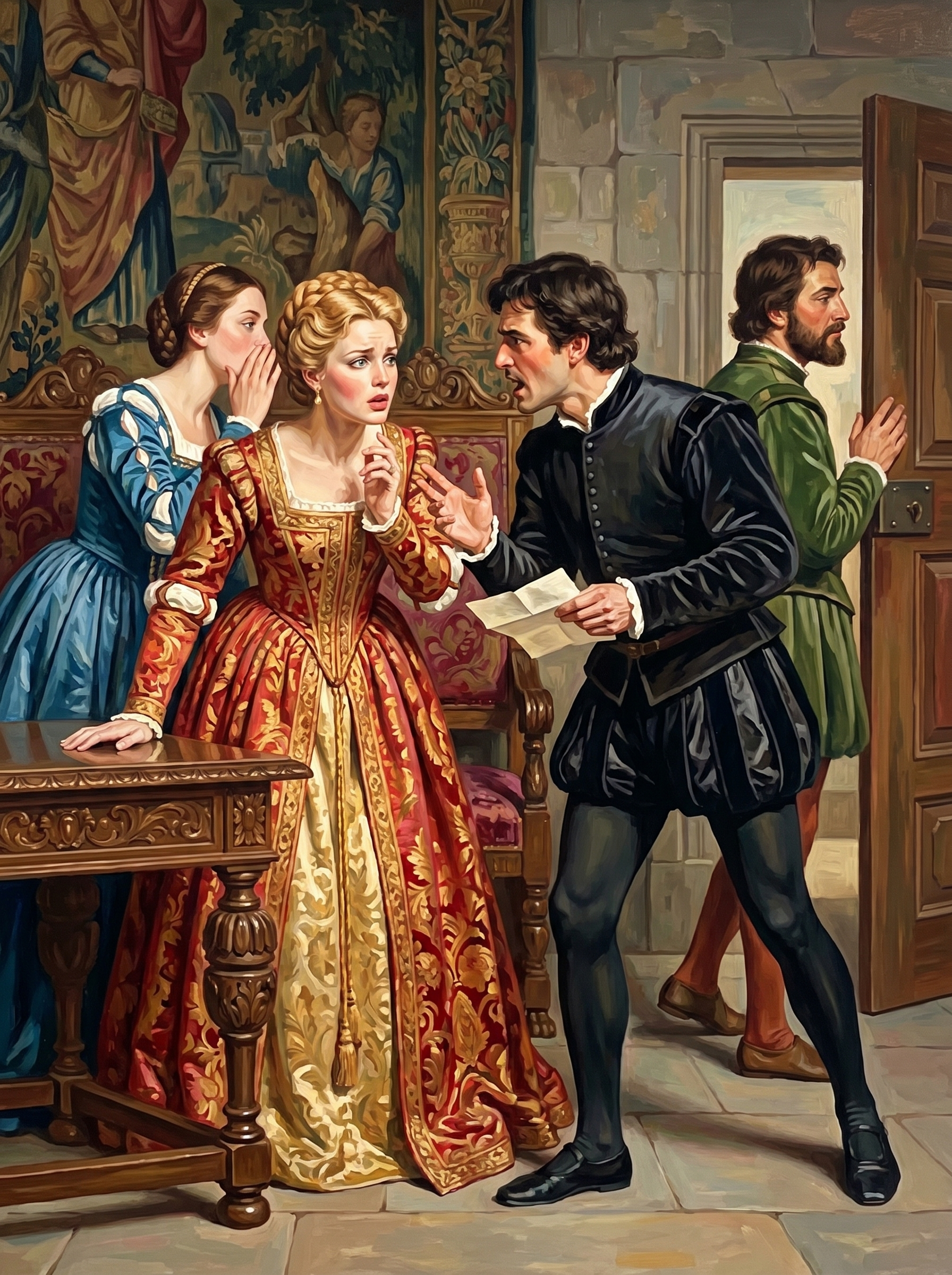 Renaissance Confrontation (150 Color Diamond Painting)