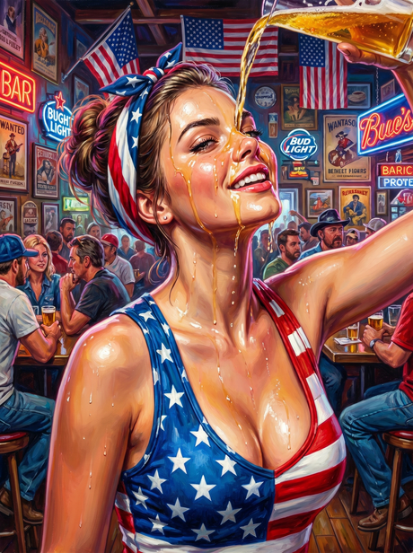 Retro American Bar (100 Color Diamond Painting) Diamond Painting kit