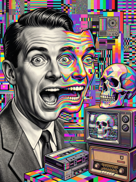 Retro Glitch Pop Art (100 Color Diamond Painting) Diamond Painting kit