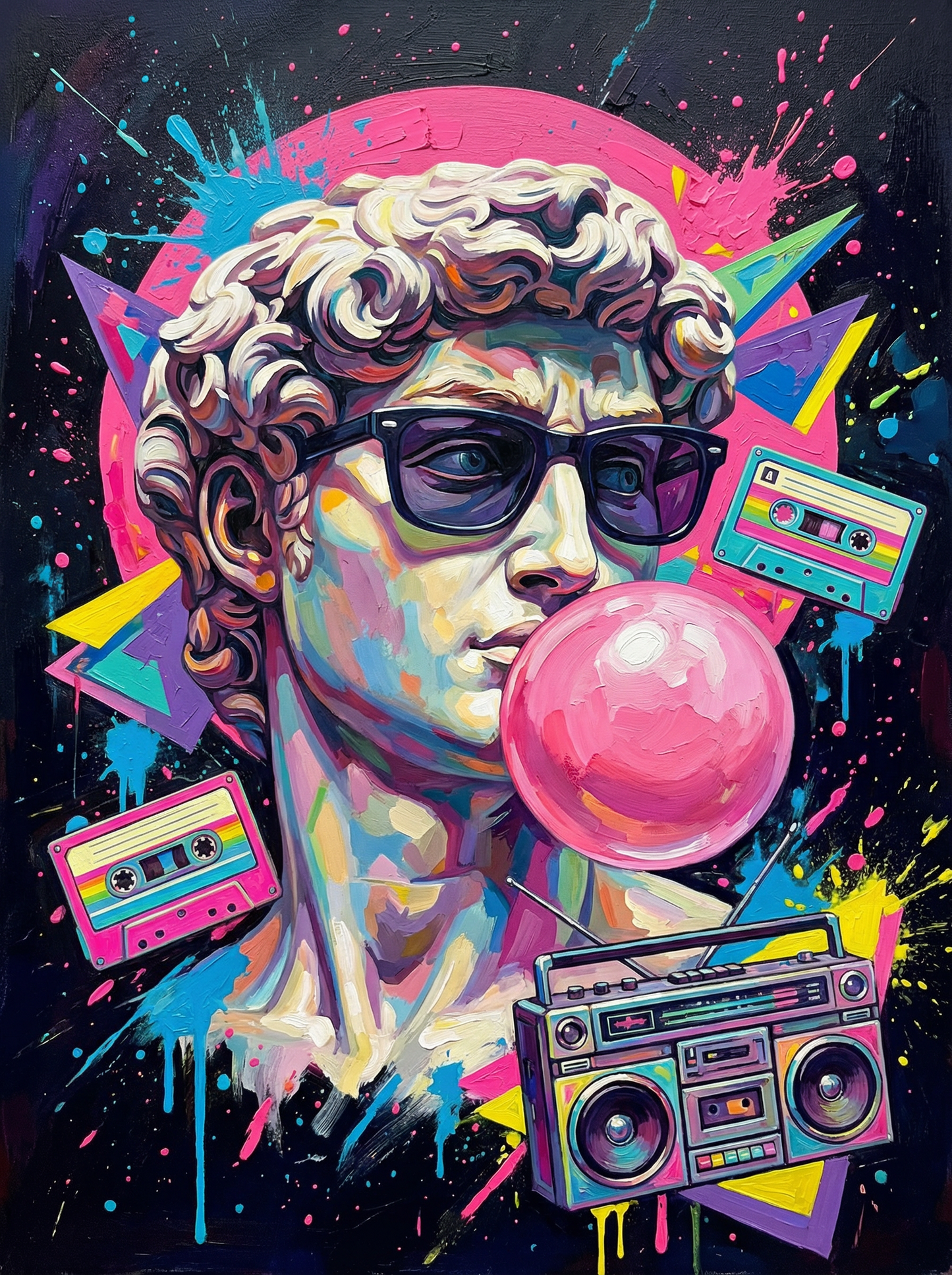 Retro Statue Bubblegum (100 Color Diamond Painting) Diamond Painting kit