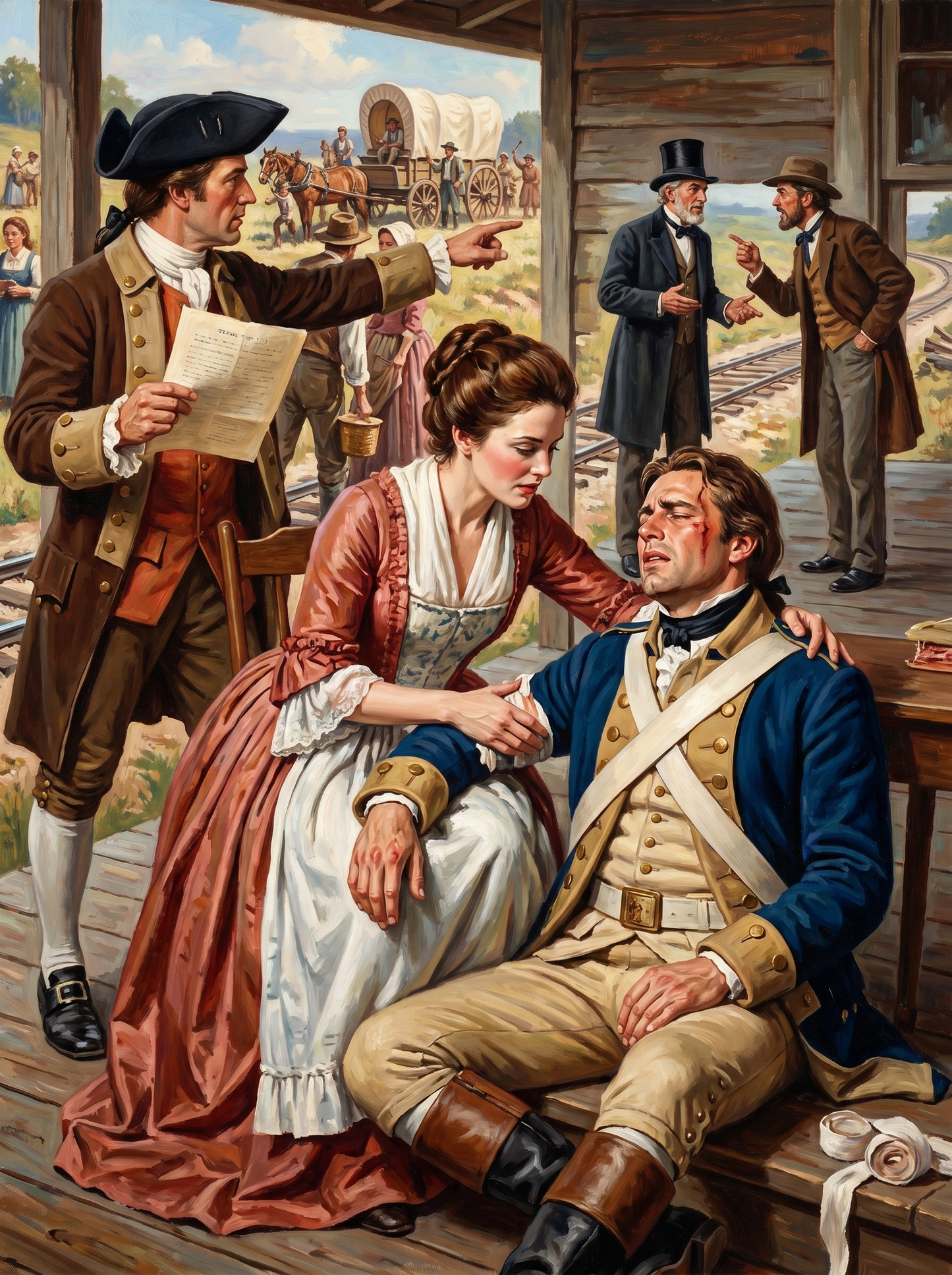 Revolution Soldier Farewell (150 Color Diamond Painting)