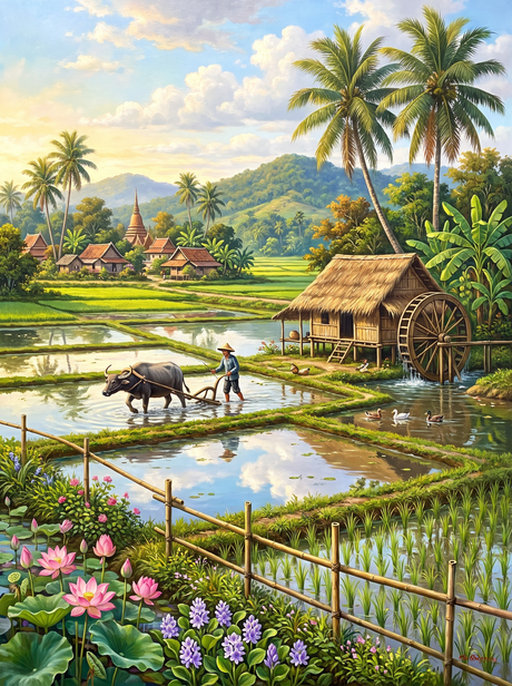 Rice Paddies Buffalo