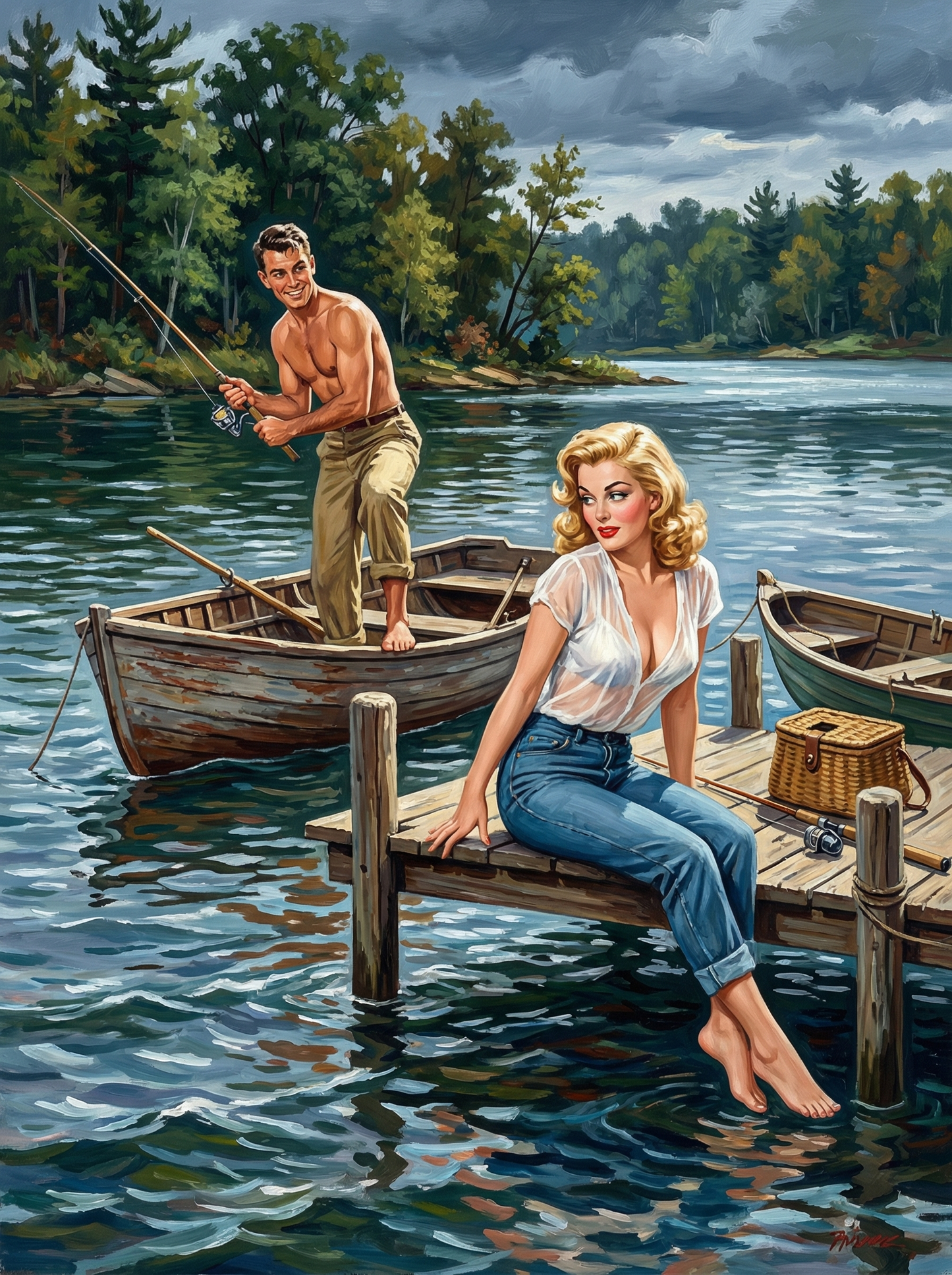 Reeling Her In (Diamond Painting) Diamond Painting kit