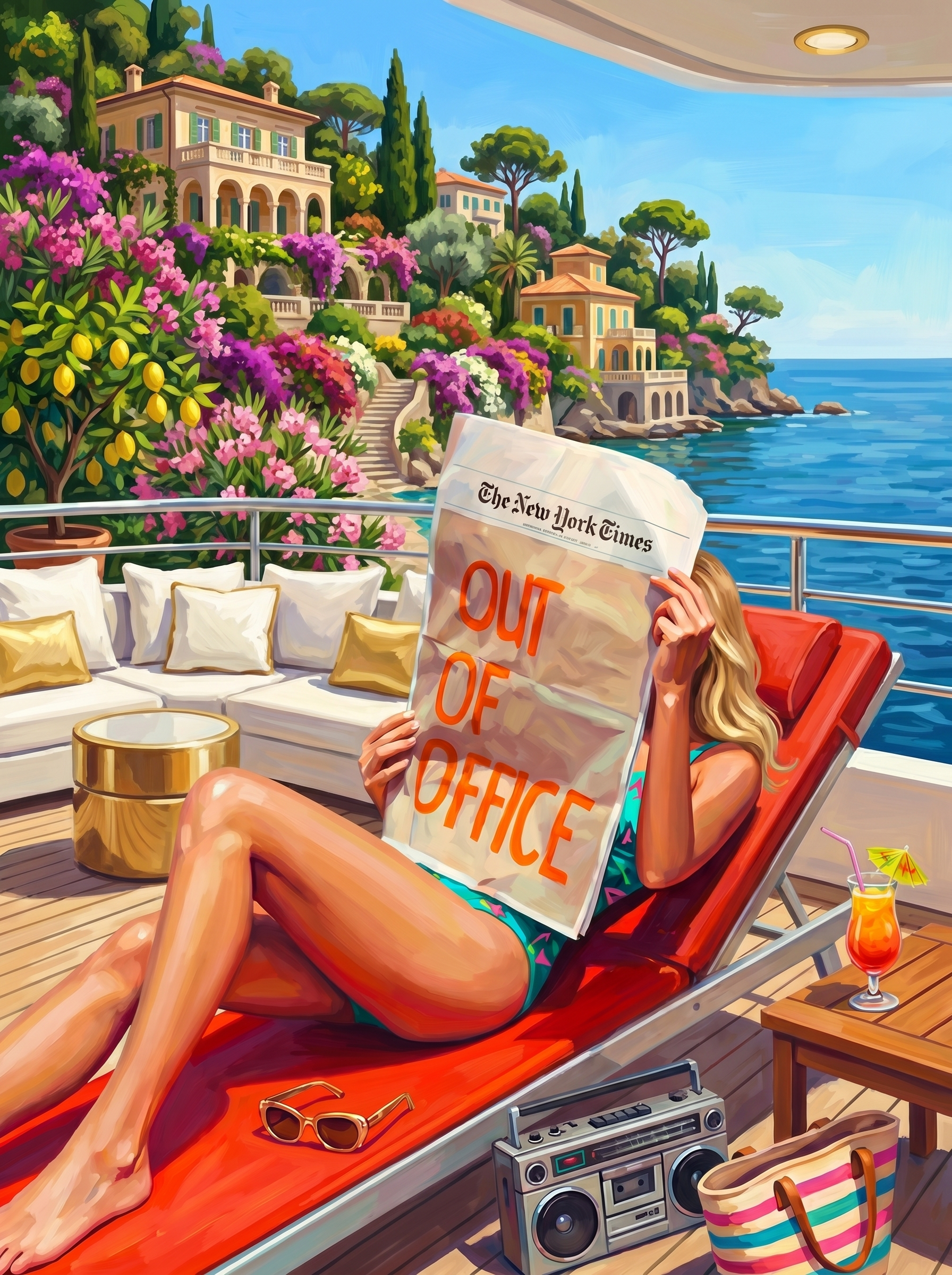 Riviera Out Of Office (100 Color Diamond Painting)