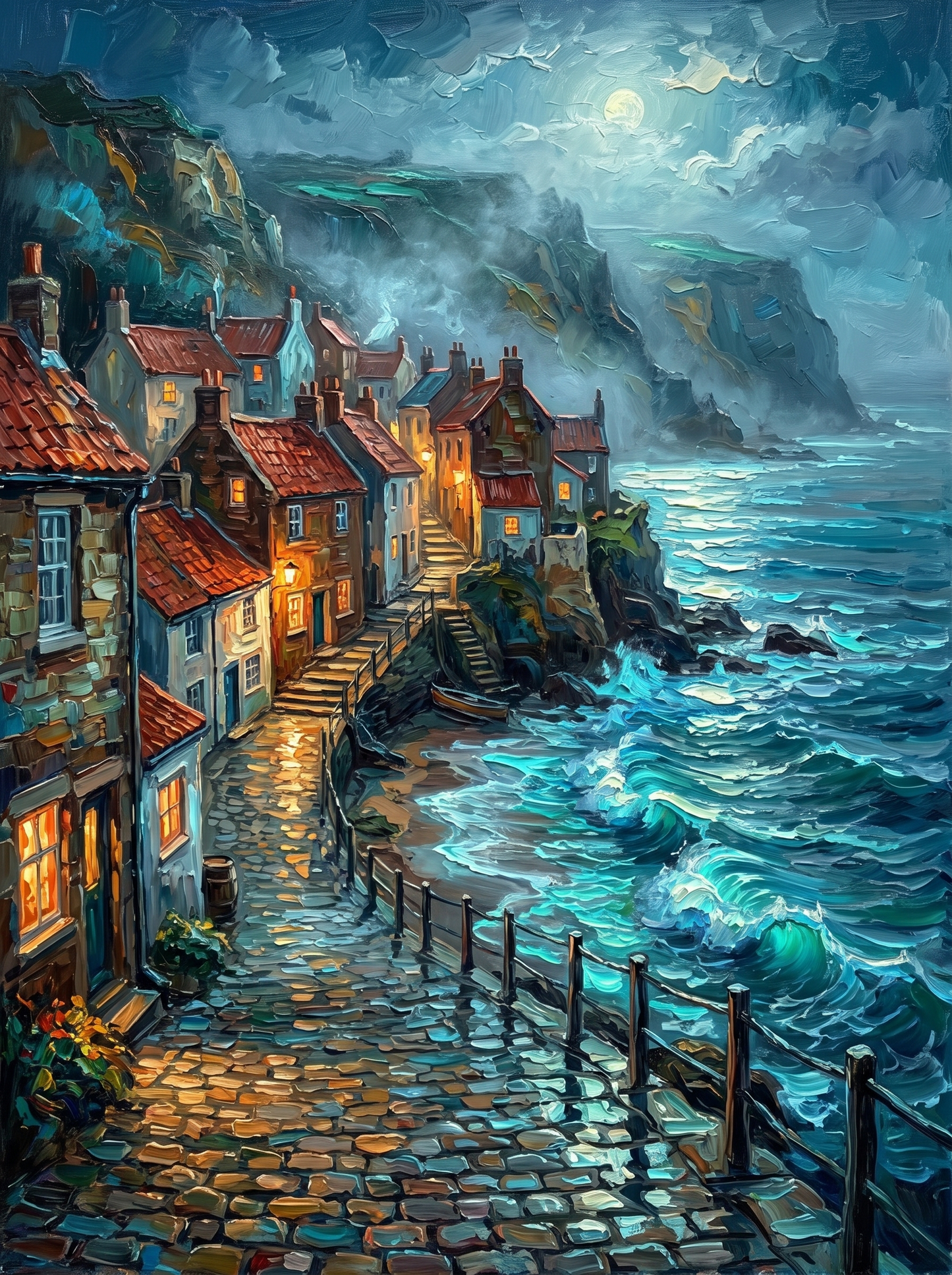 Robin Hood's Bay in Moonlight