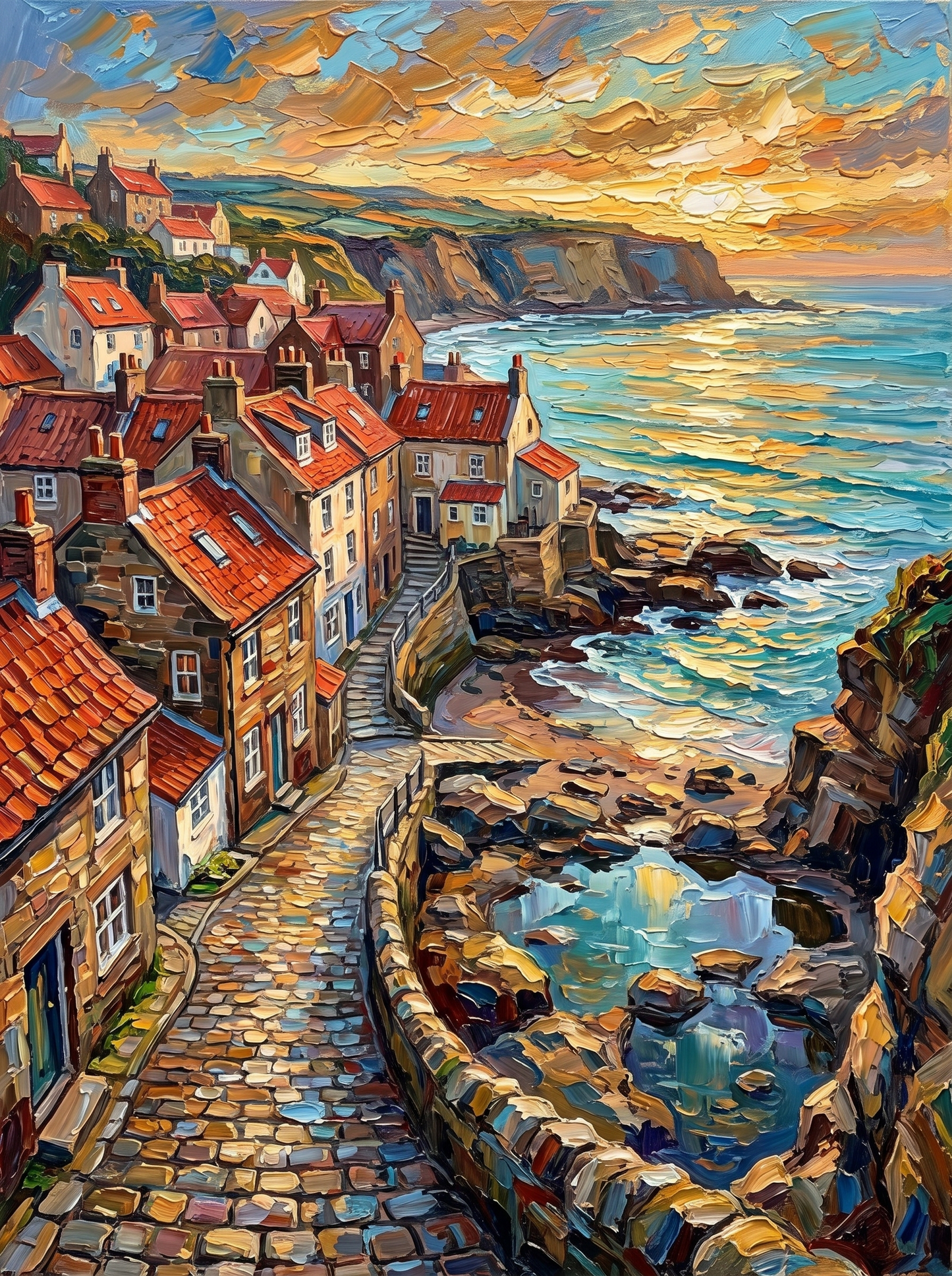 Robin Hood's Bay at Sunset