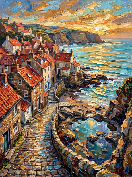 Robin Hood's Bay at Sunset