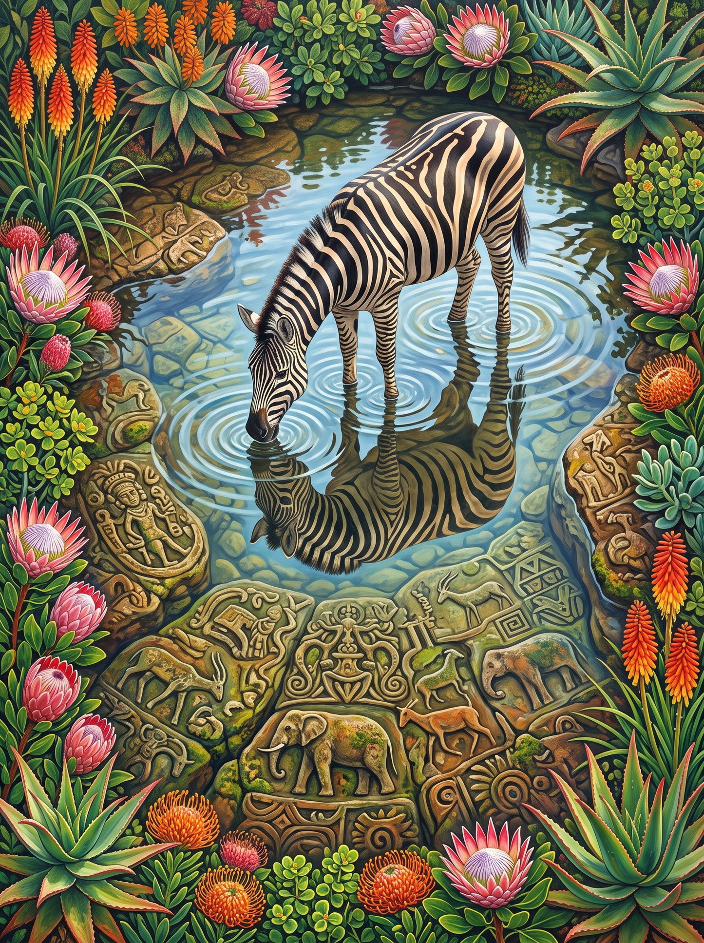 Rock Art Zebra