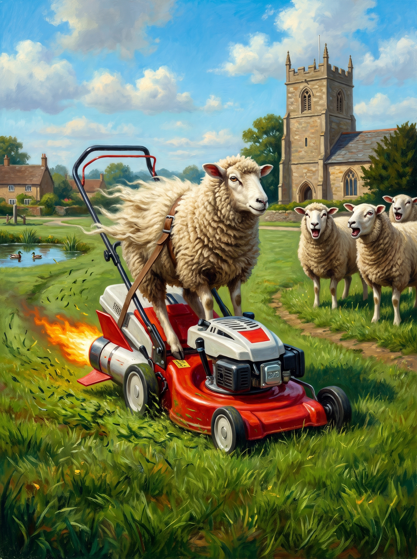 Rocket Lawnmower Sheep