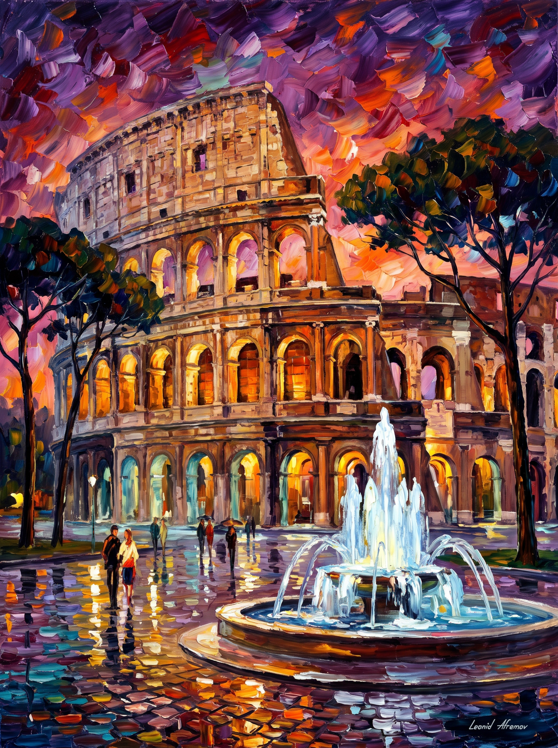 Rome Colosseum Sunset