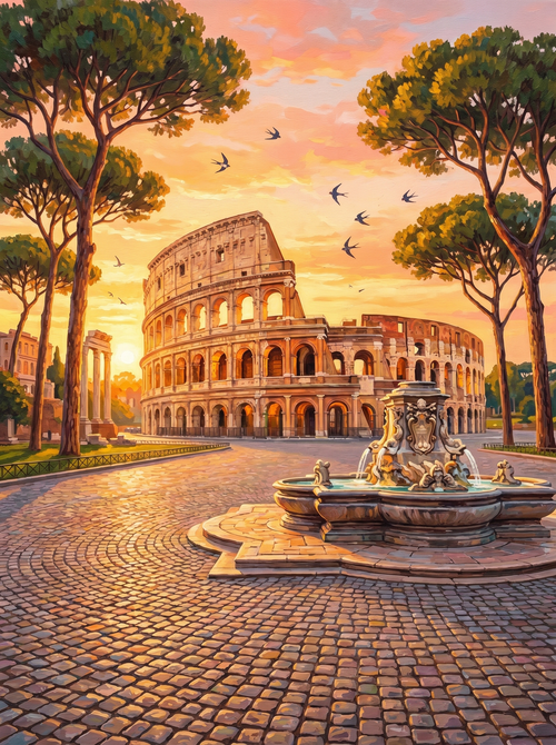 Rome Colosseum (150 Color Diamond Painting)