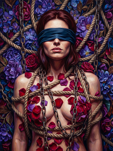 Rope And Rose Harmony (100 Color Diamond Painting) Diamond Painting kit