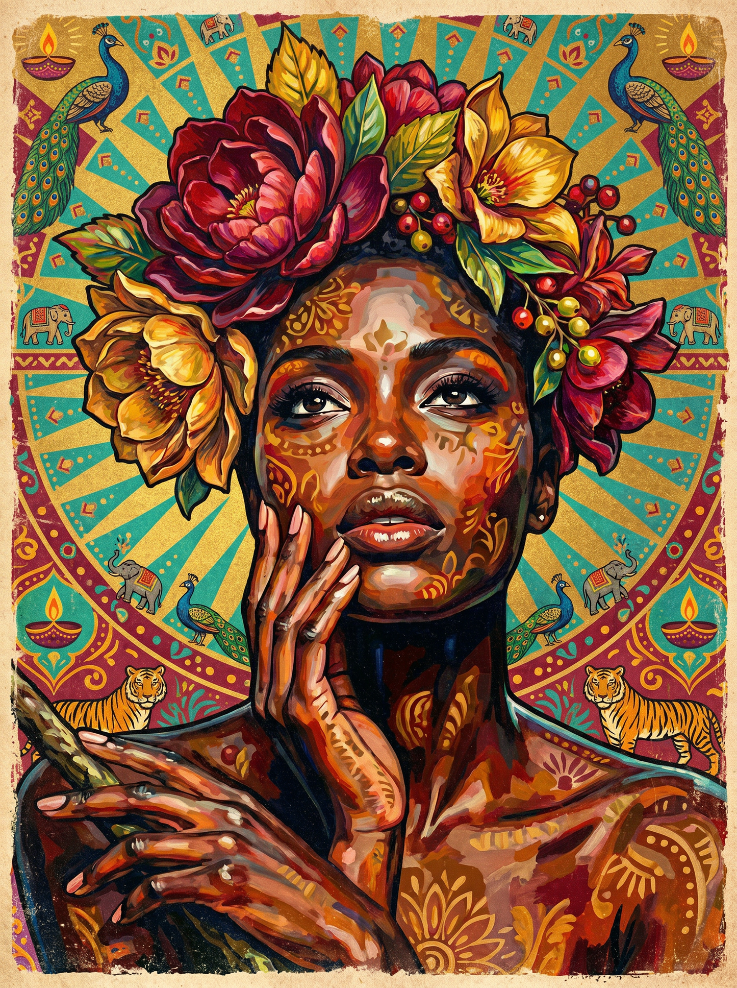 Rose Crown Goddess (150 Color Diamond Painting)