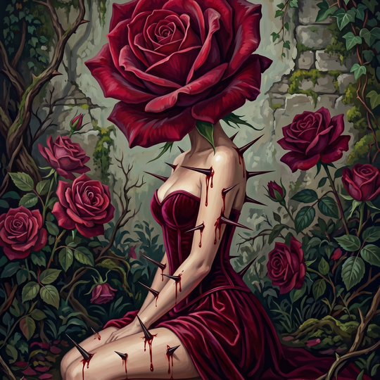 Rose Head Thorn Woman