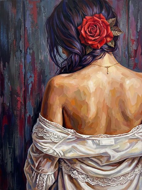 Rose In Her Hair (100 Color Diamond Painting) Diamond Painting kit