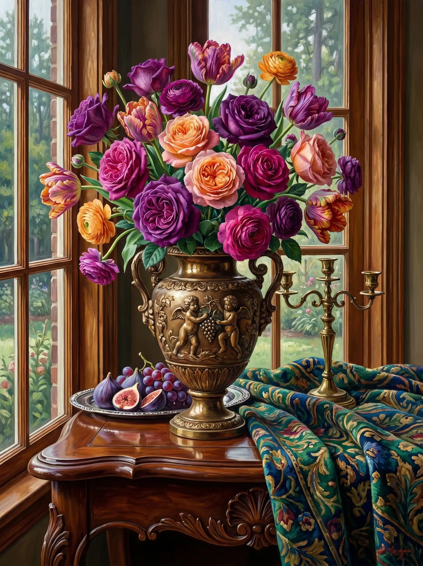 Rose Tulip Vase Window (Diamond Painting)