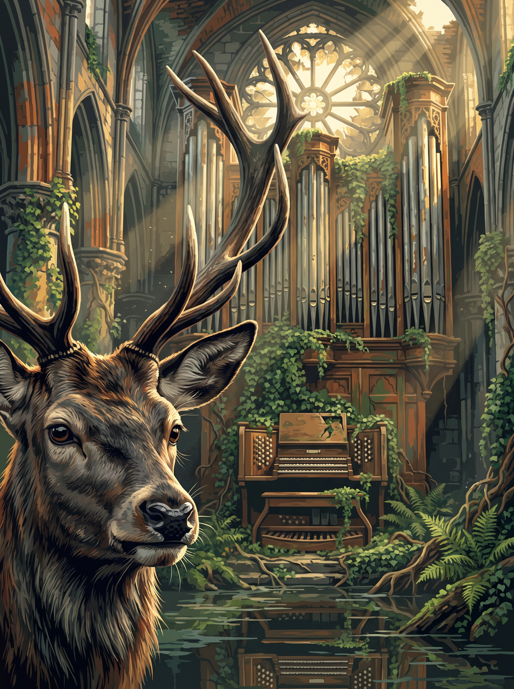 Rose Window Stag