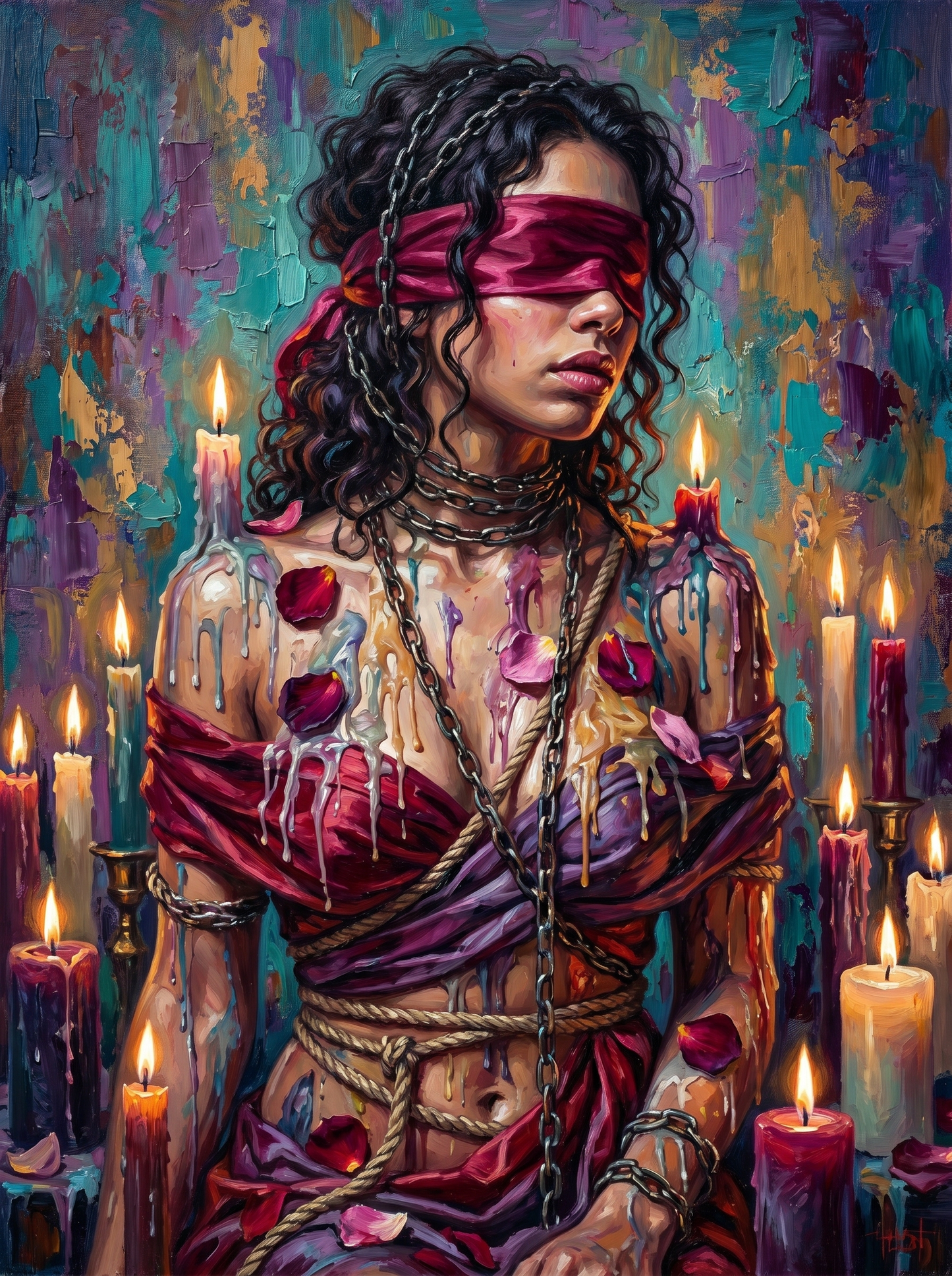 Roses Blindfolded Spirit (100 Color Diamond Painting) Diamond Painting kit