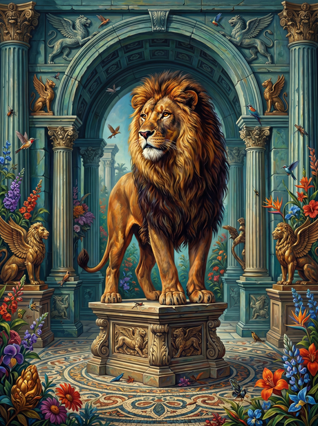 Royal Lion Guardian (100 Color Diamond Painting) Diamond Painting kit