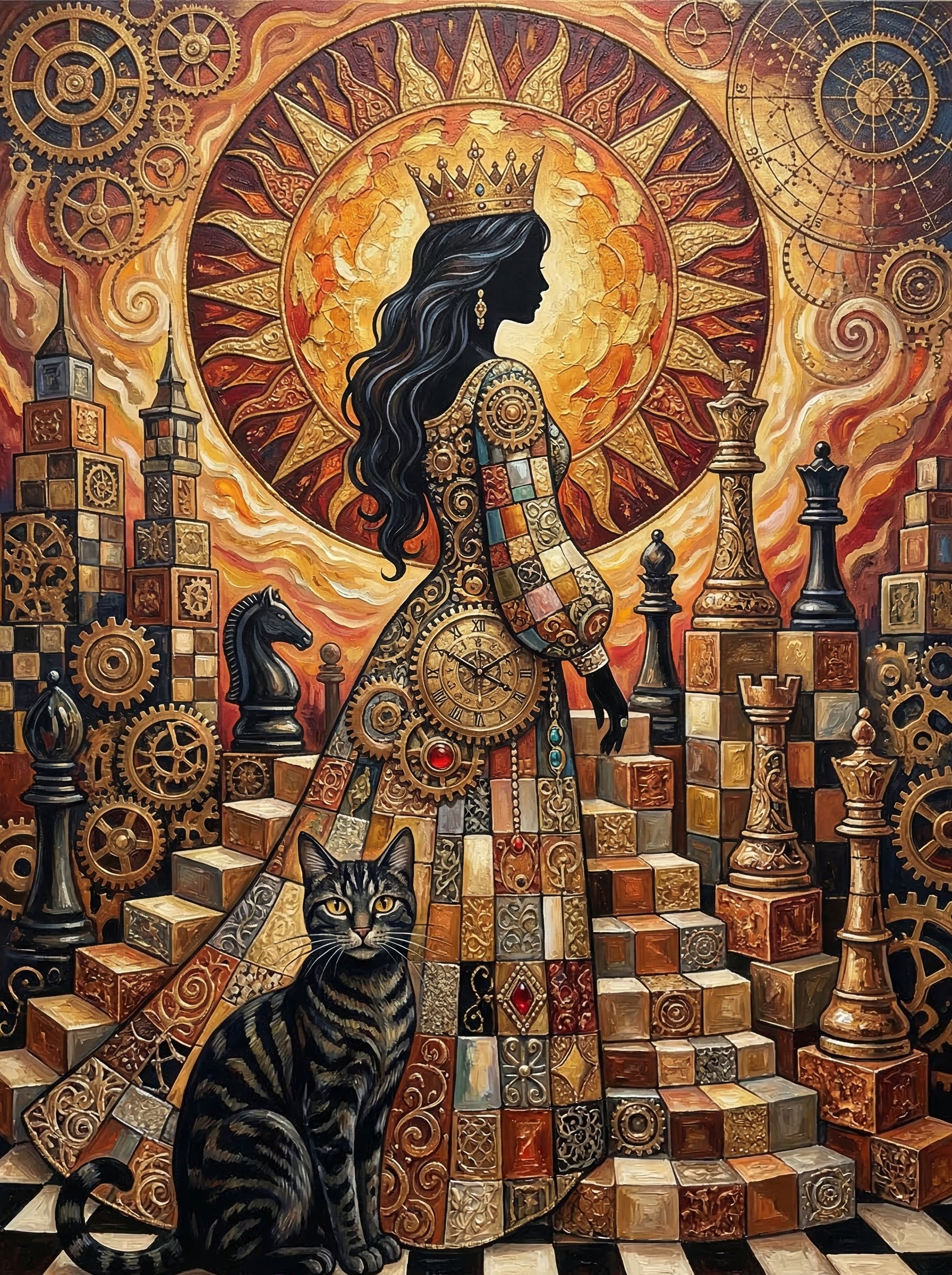 Royal Queen Cat (100 Color Diamond Painting) Diamond Painting kit