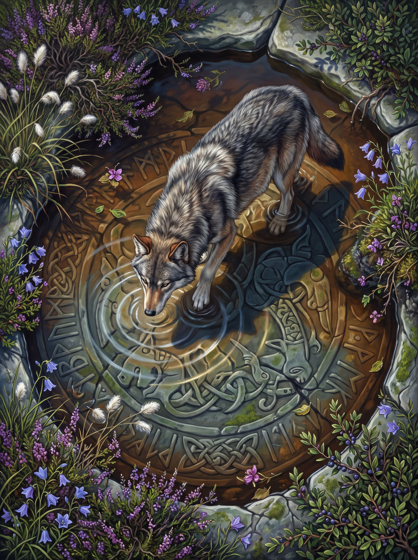Runestone Ring Wolf