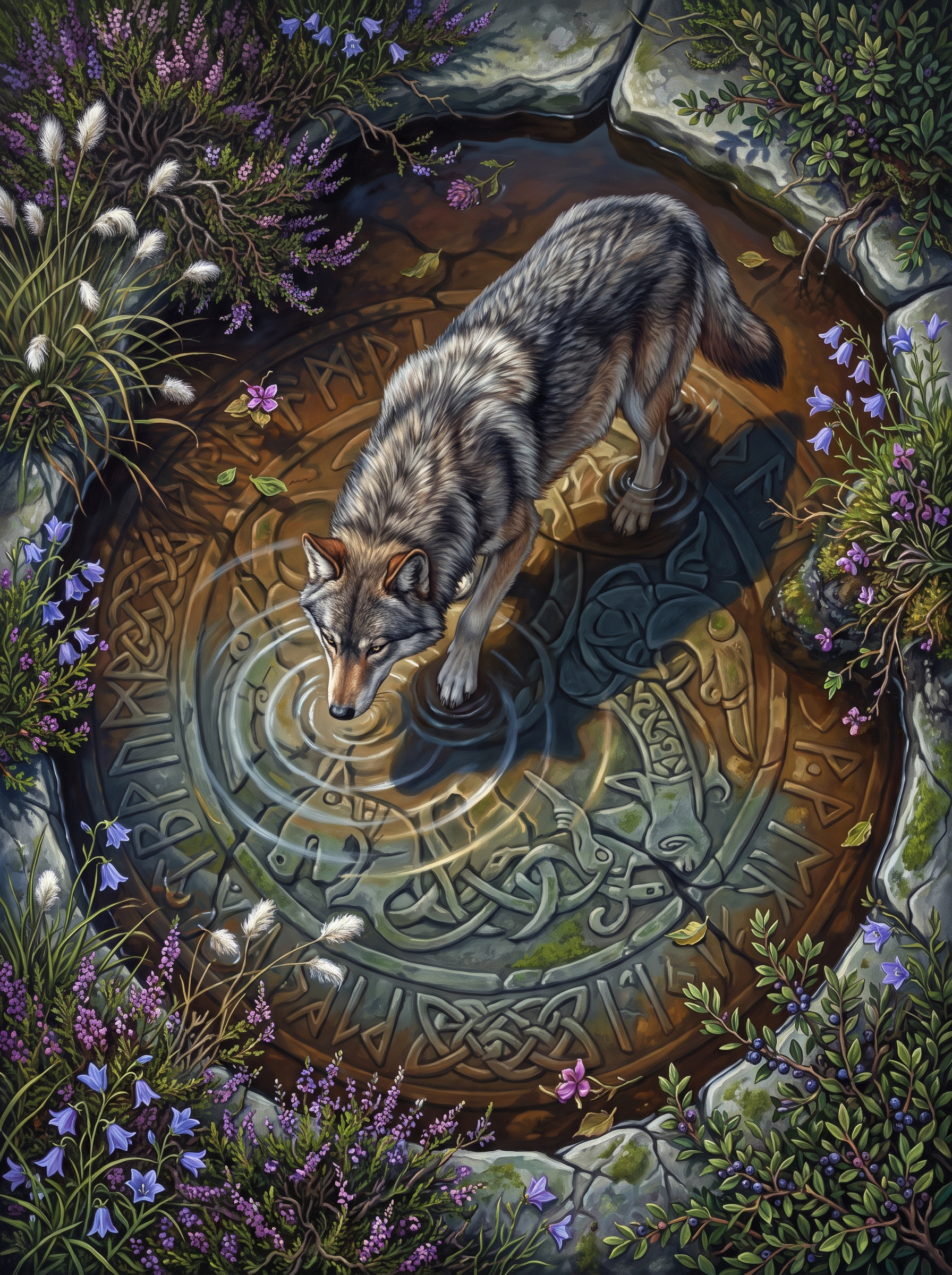 Runestone Ring Wolf