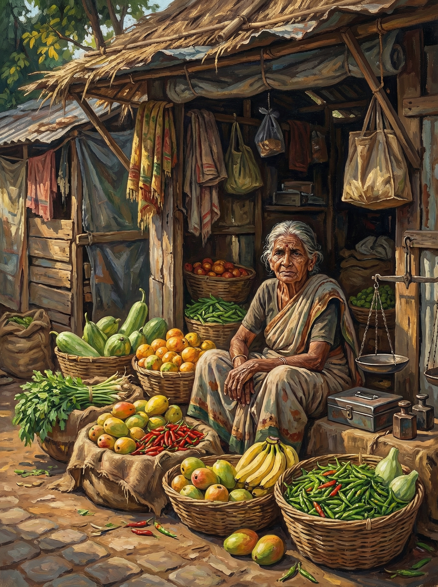Rural Harvest Stand (Diamond Painting)