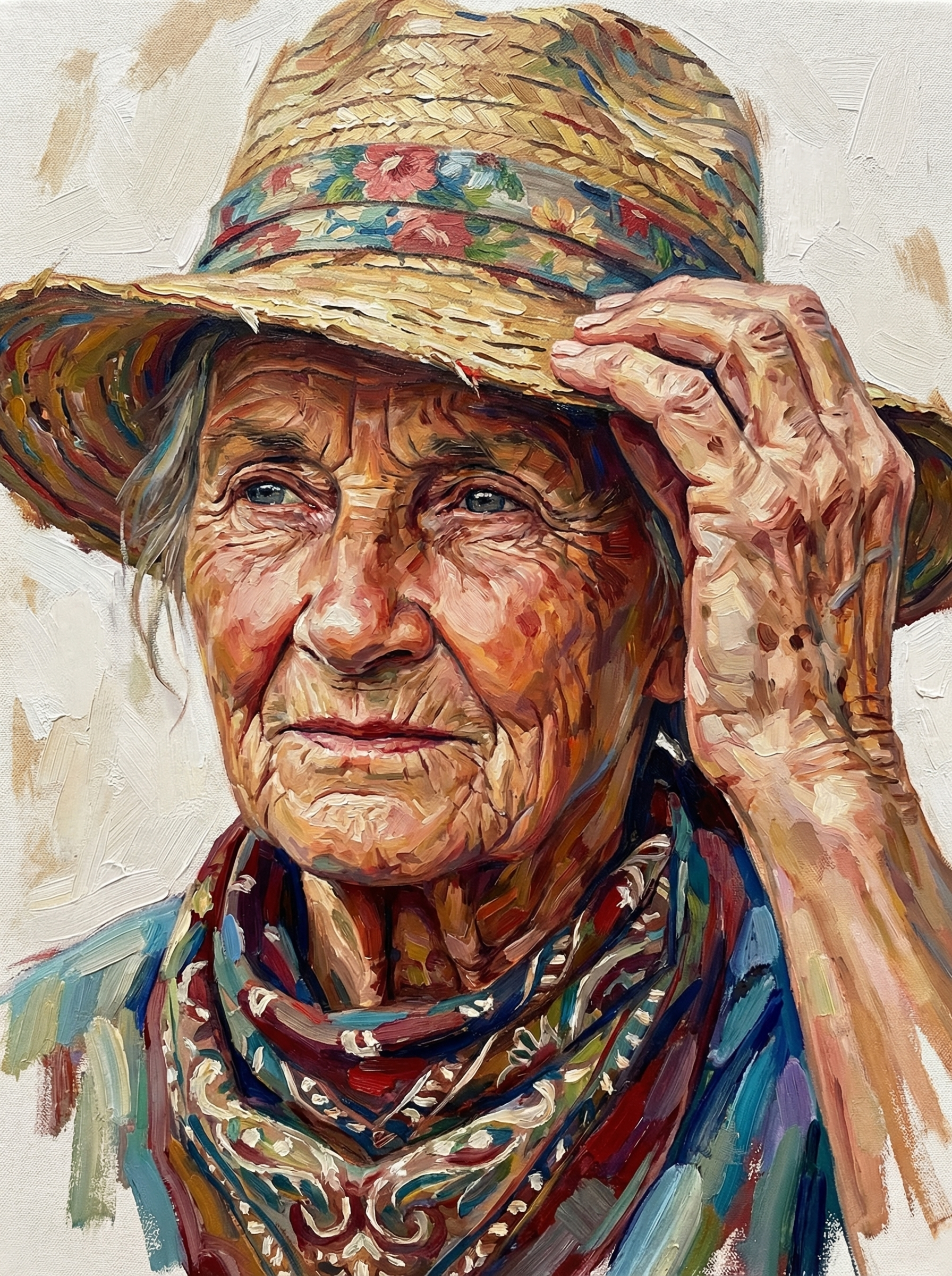 Rustic Farmer Portrait (100 Color Diamond Painting) Diamond Painting kit
