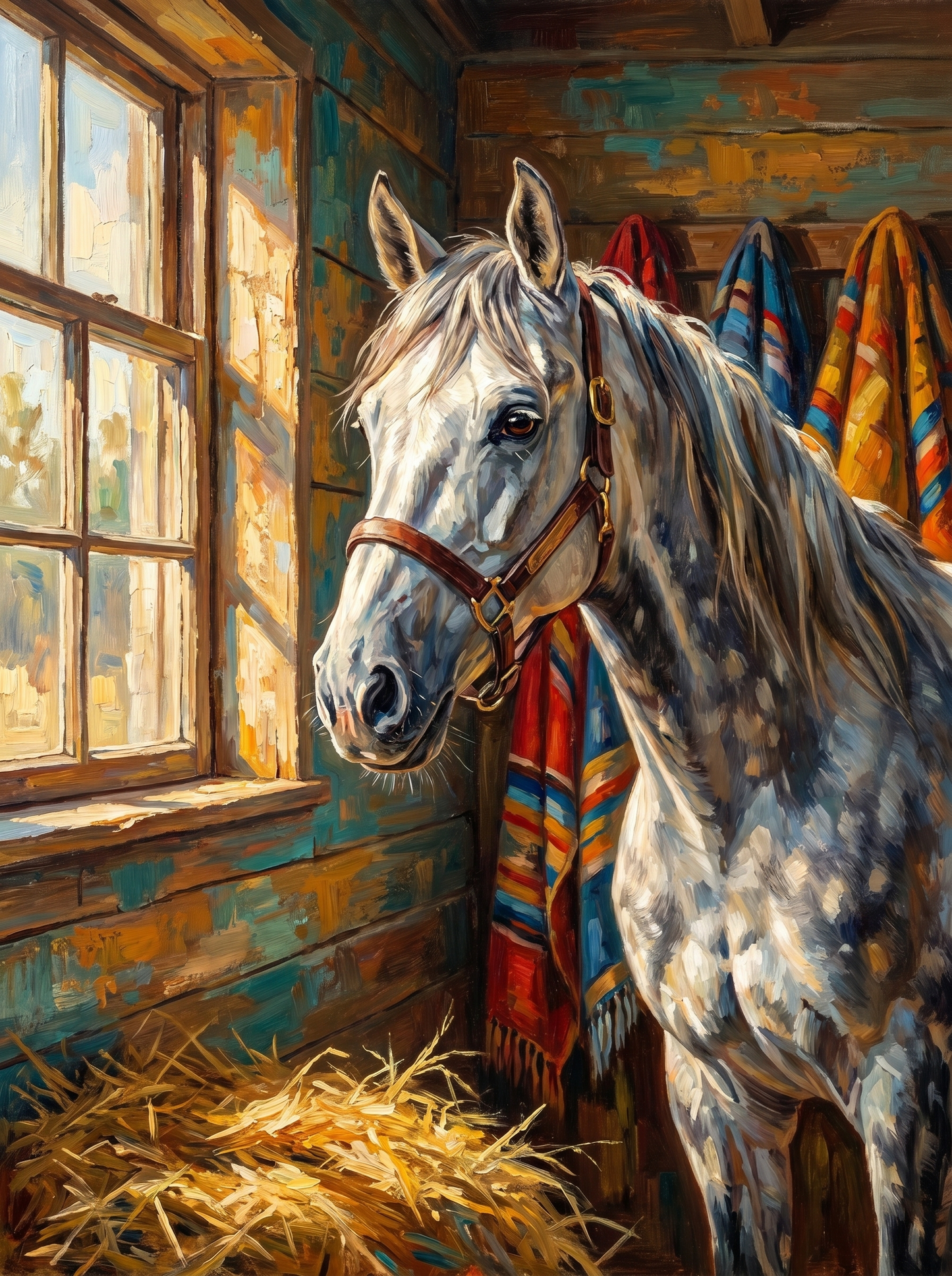 Rustic Window Pony (100 Color Diamond Painting) Diamond Painting kit
