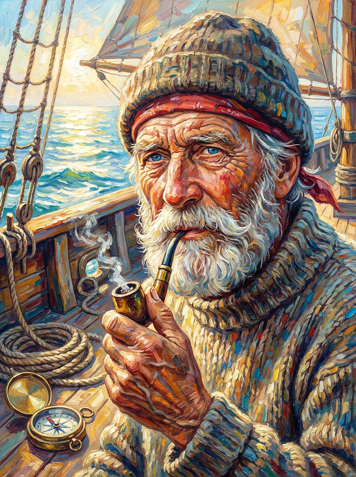 Sailor With Pipe (100 Color Diamond Painting) Diamond Painting kit
