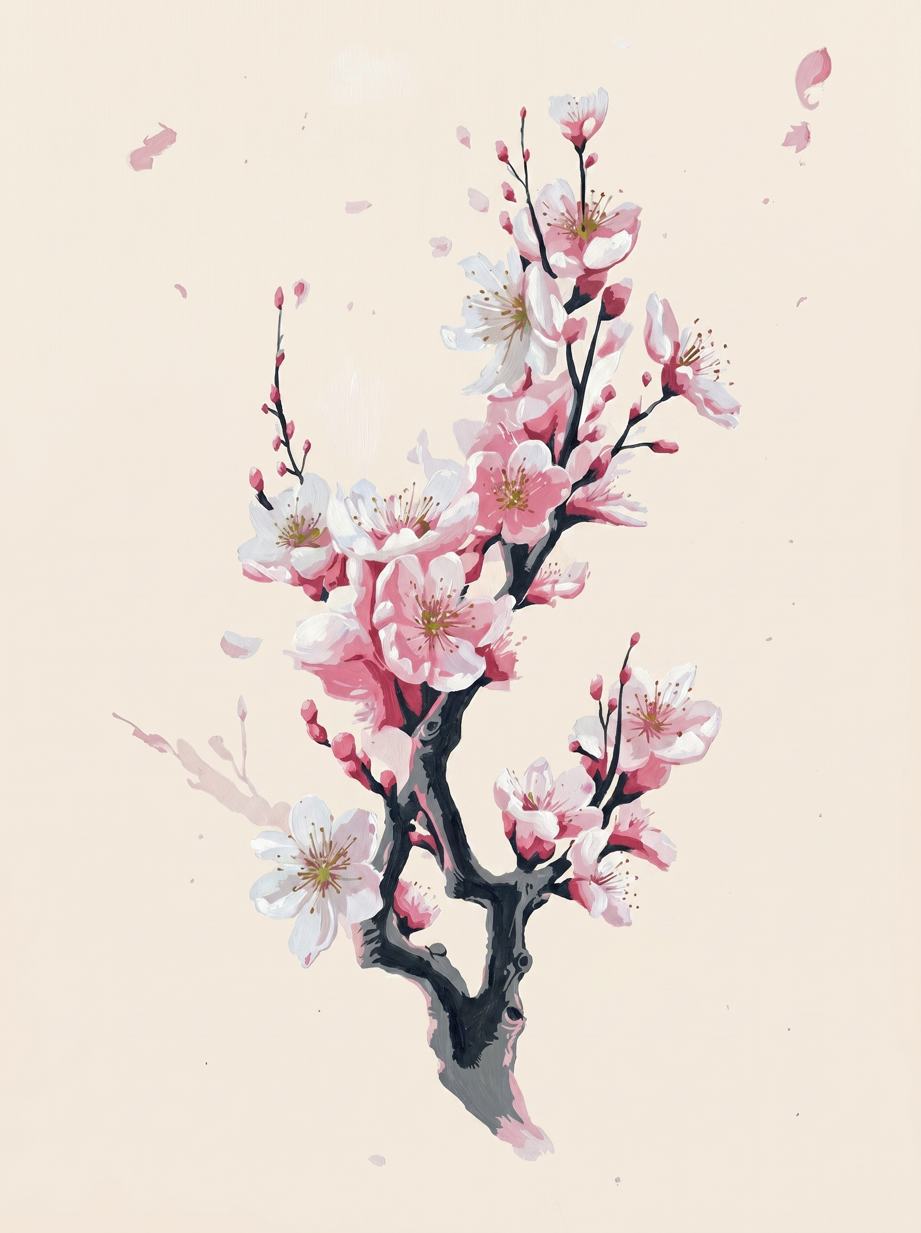 Sakura Stillness as Plum Blossom (Diamond Painting)
