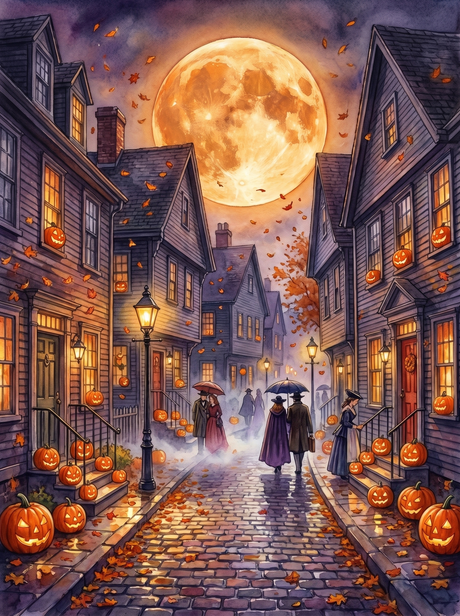 Harvest Moon over Salem