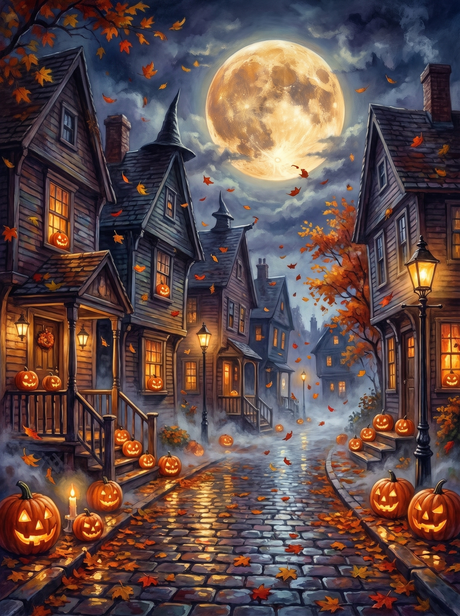 Autumn Night in Salem, Massachusetts
