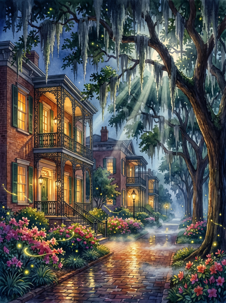 Moonbeams on Jones Street, Savannah