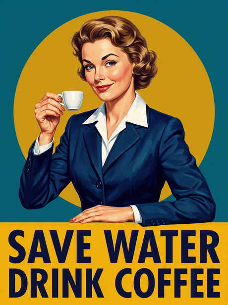 Save Water Drink Coffee