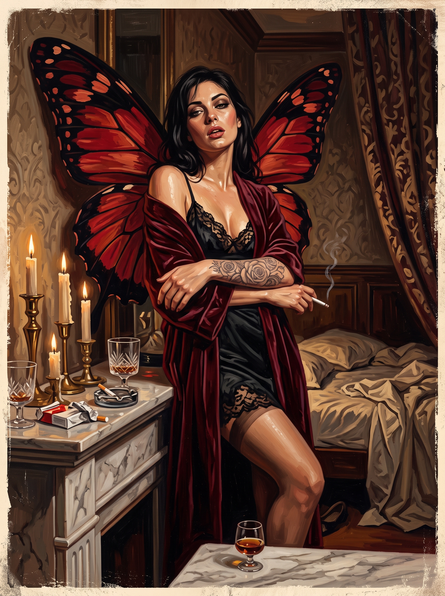 Scarlet Wings Mantel
