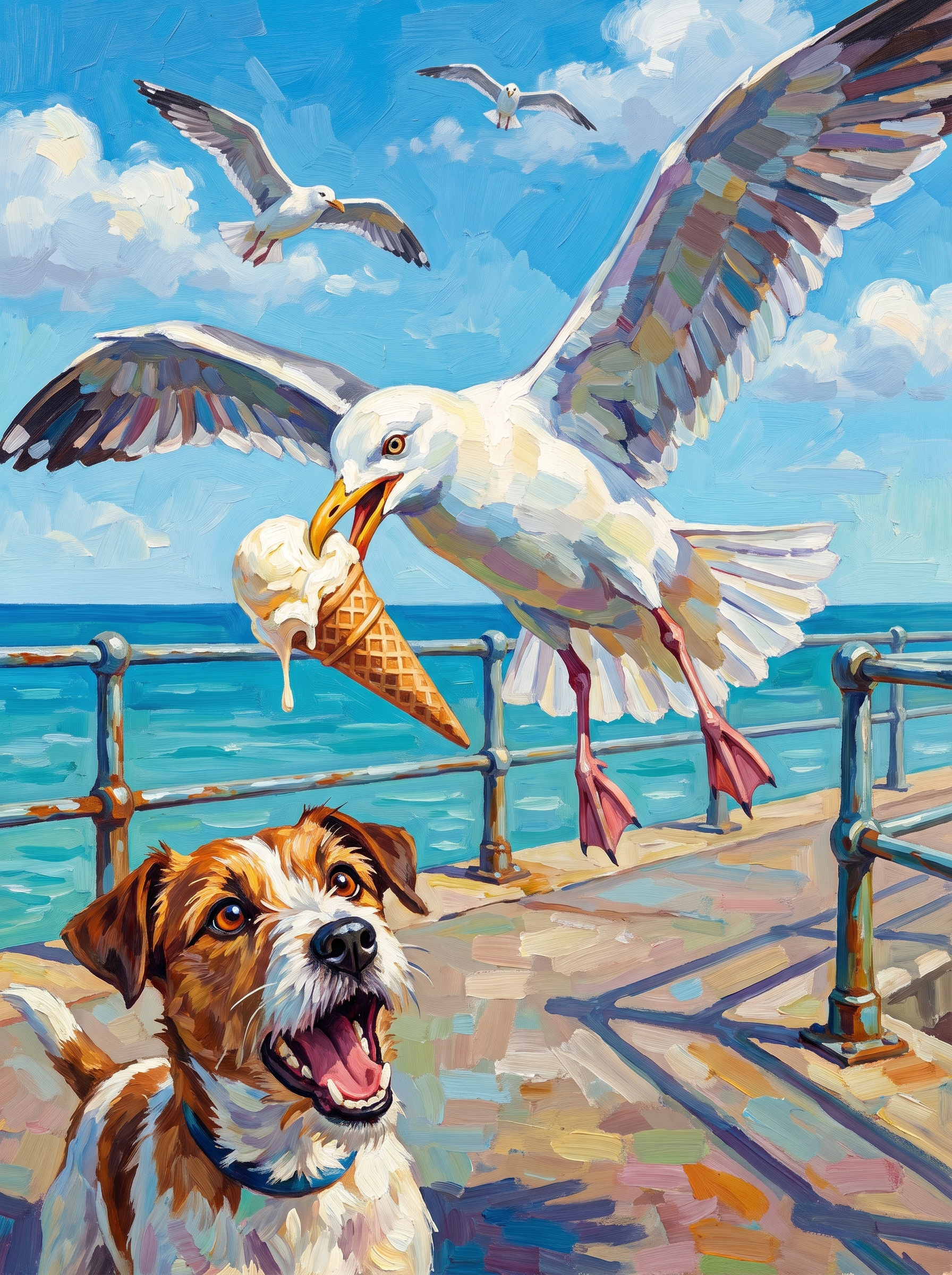 Seagull Takes the Cone