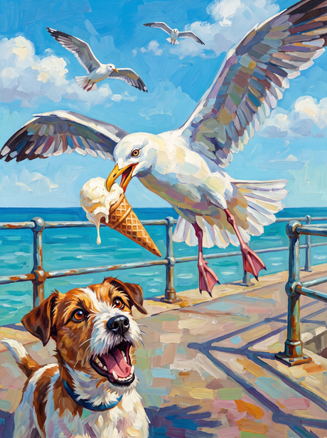 Seagull Takes the Cone